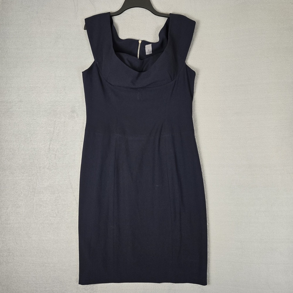 Vera Wang A-Line Navy Knee Length Dress Womens (See Pics For Size)